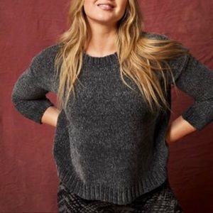 AERIE CHENILLE CROP SWEATER SIZE MEDIUM